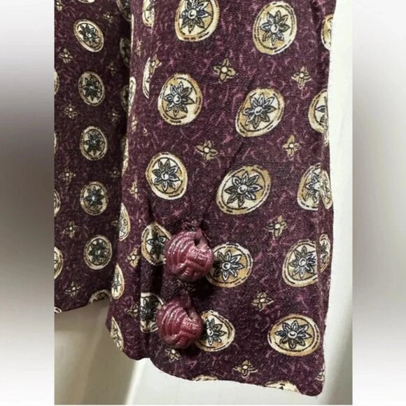 NWT VTG 90's Norton McNaughton Womens Burgundy Wine Blazer Jacket Rayon Sz 6P - Picture 6 of 9